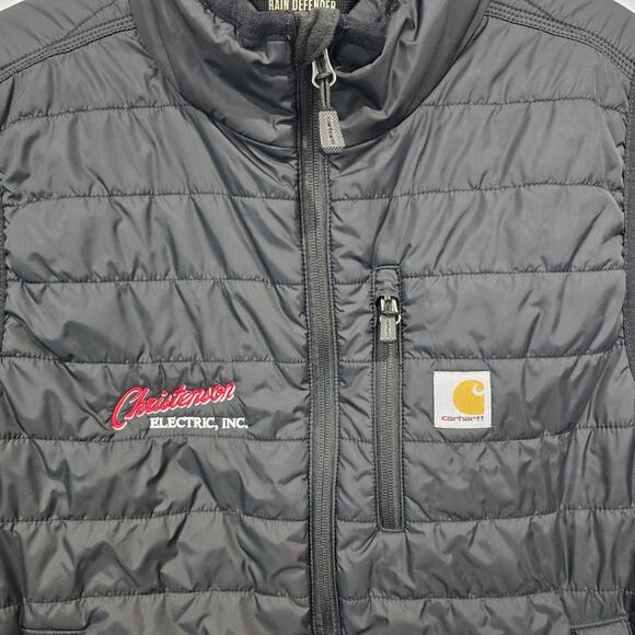 Carhartt Men's Rain Defender Insulated Vest Relaxed Black L - Picture 2 of 12